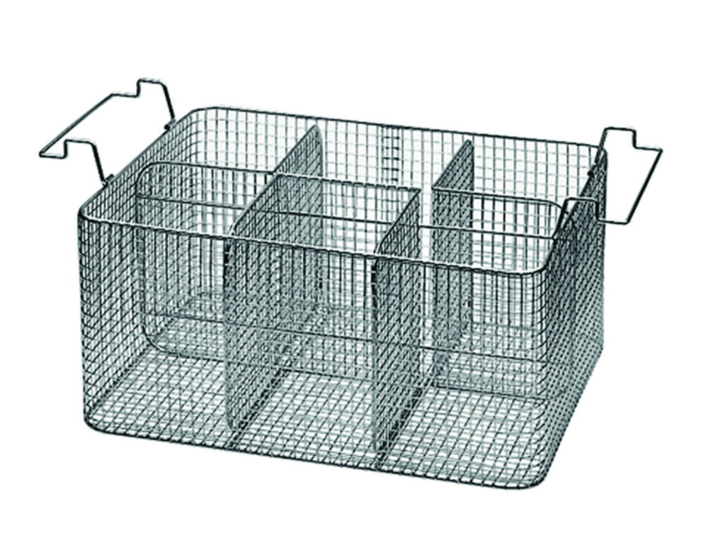 Suspension baskets with subdivisions for Sonorex ultrasonic baths