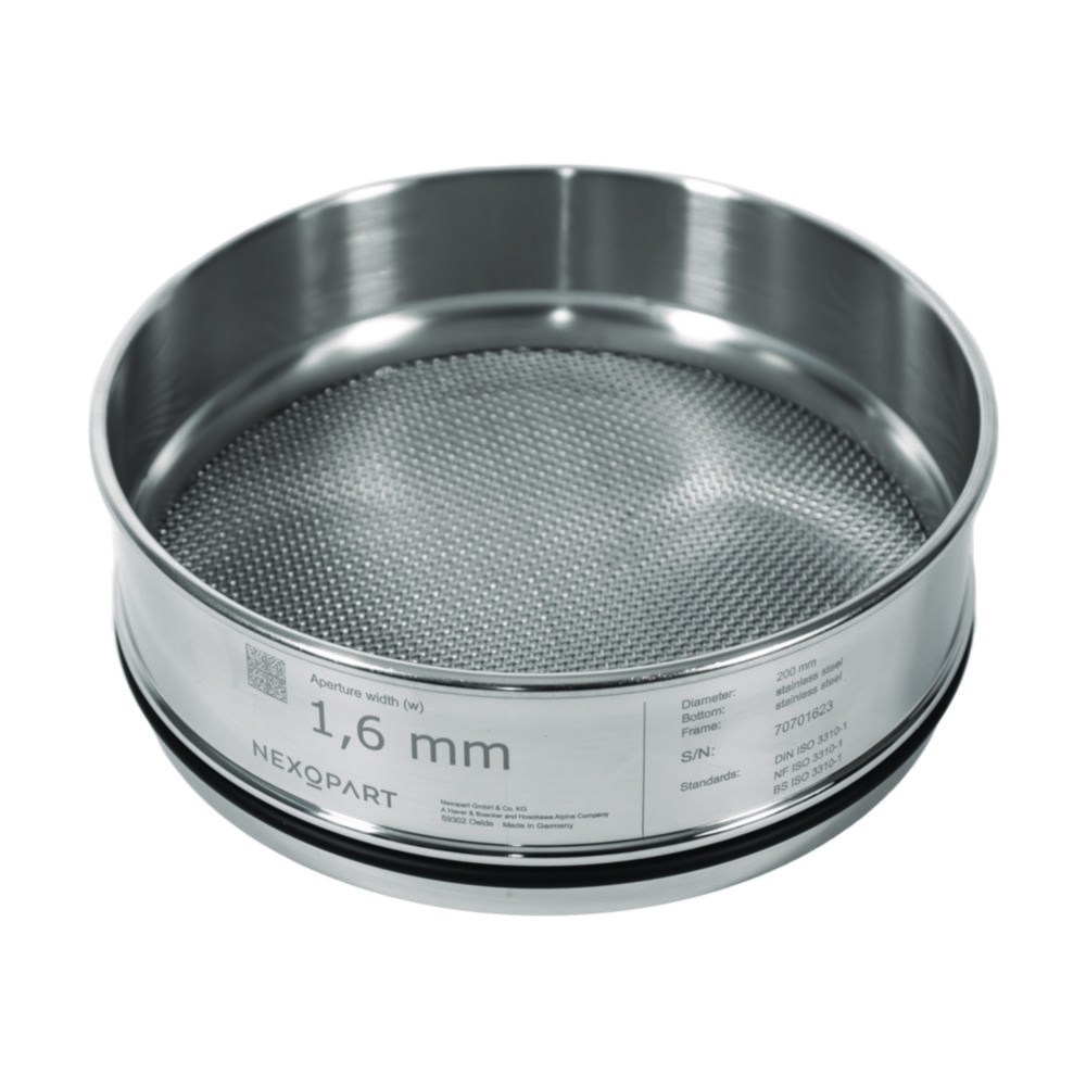 NEXOPART Test sieves, 200 x 50 mm