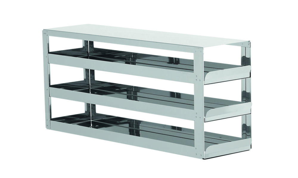 Racks with drawers for upright freezers, stainless steel, for boxes with 75 mm height