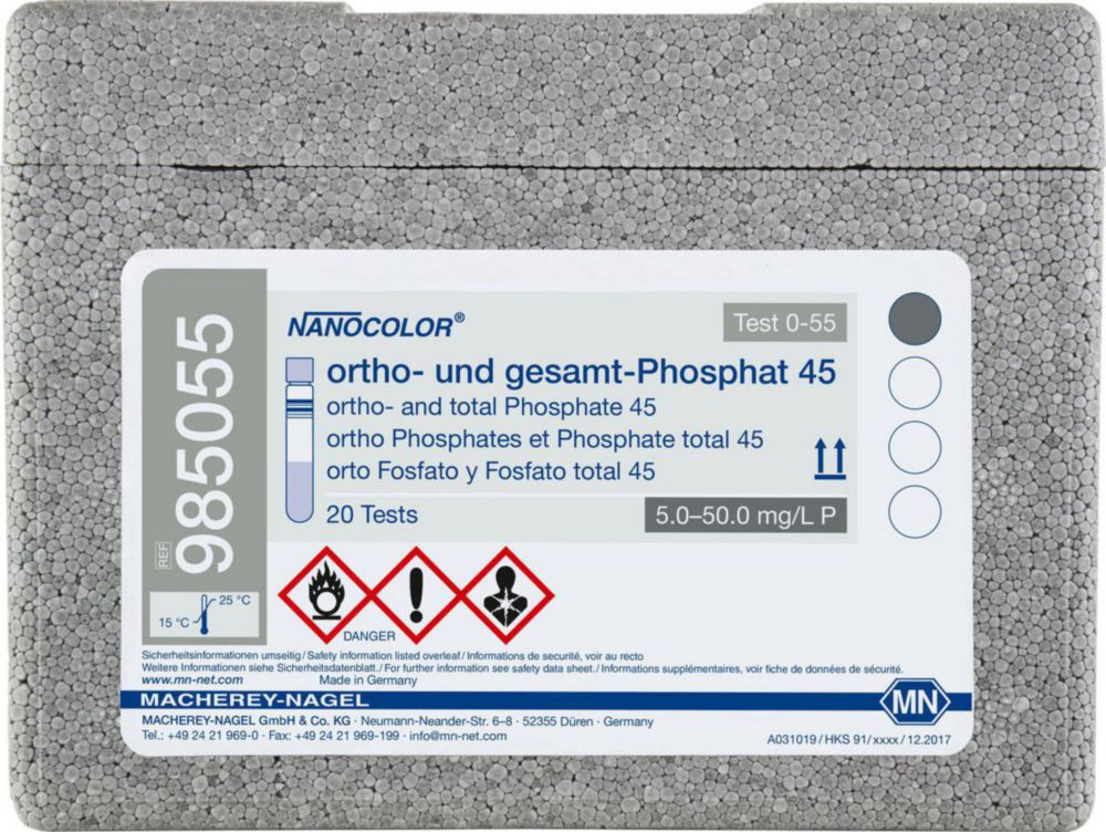 Tube tests NANOCOLOR® ortho- and total Phosphate