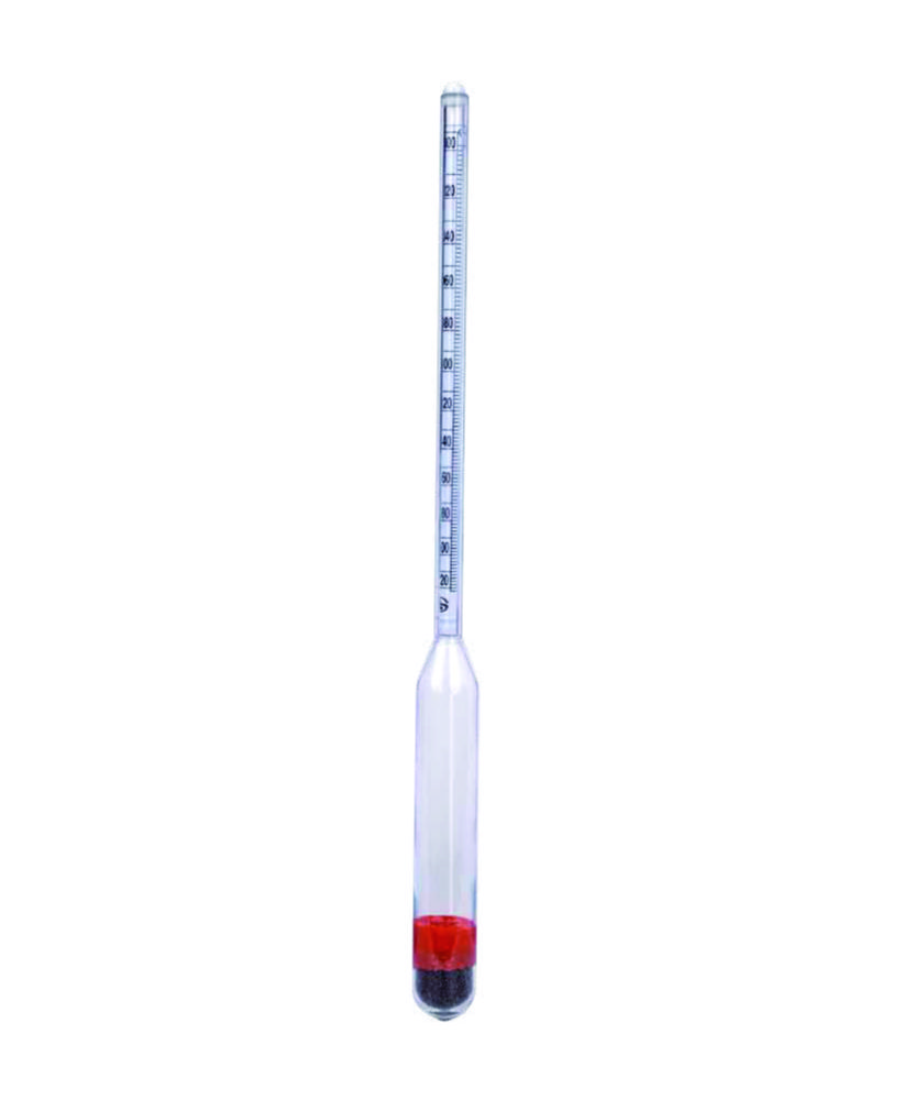 Hydrometers, high-quality plastics, PC, for density