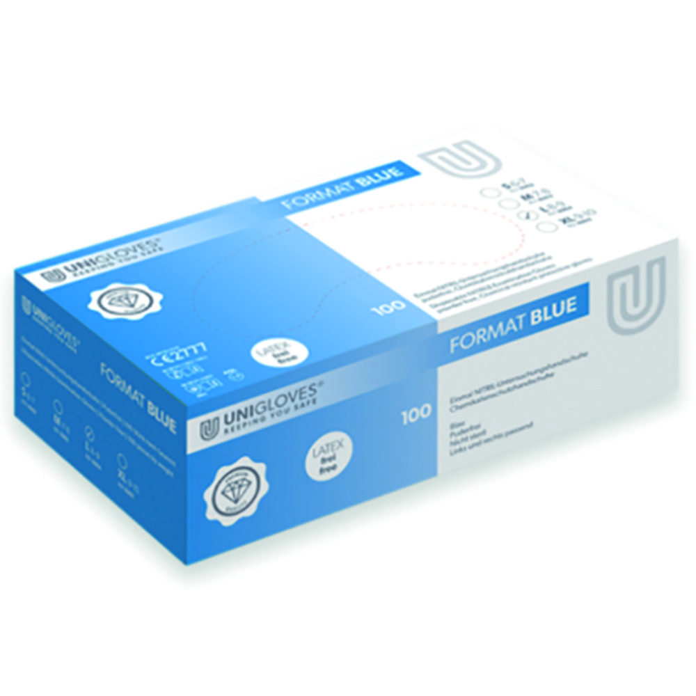 Disposable Gloves Format Blue, Nitrile
