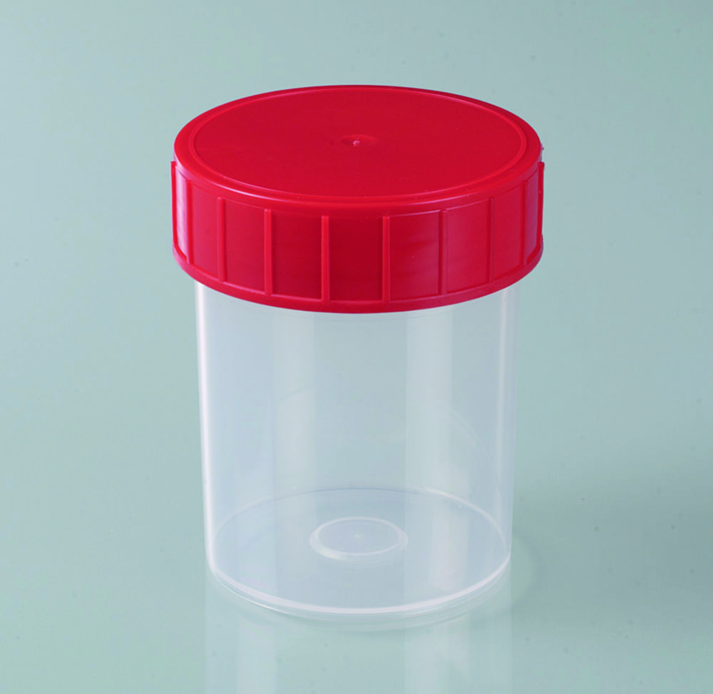 Probenbecher, PP, mit Schraubdeckel, LDPE