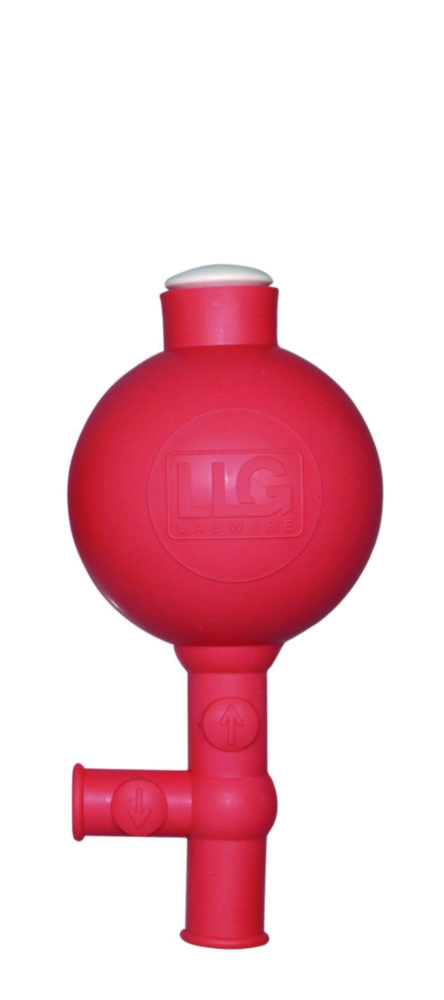 LLG-Safety pipette bulb, rubber, red
