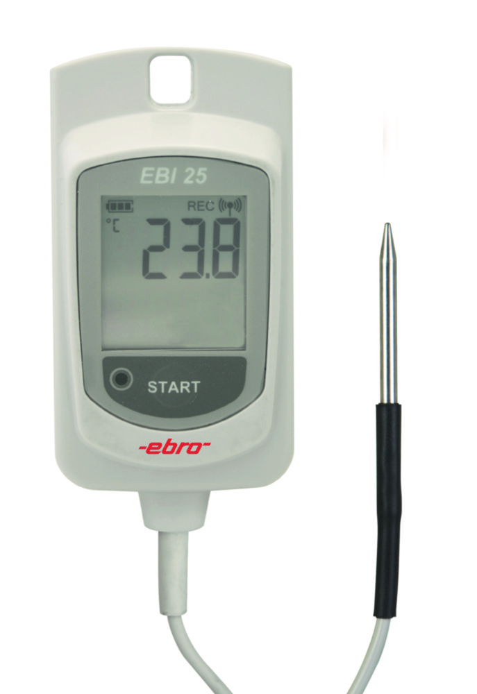 Wireless temperature data loggers with external NTC temperature sensor EBI 25-TE