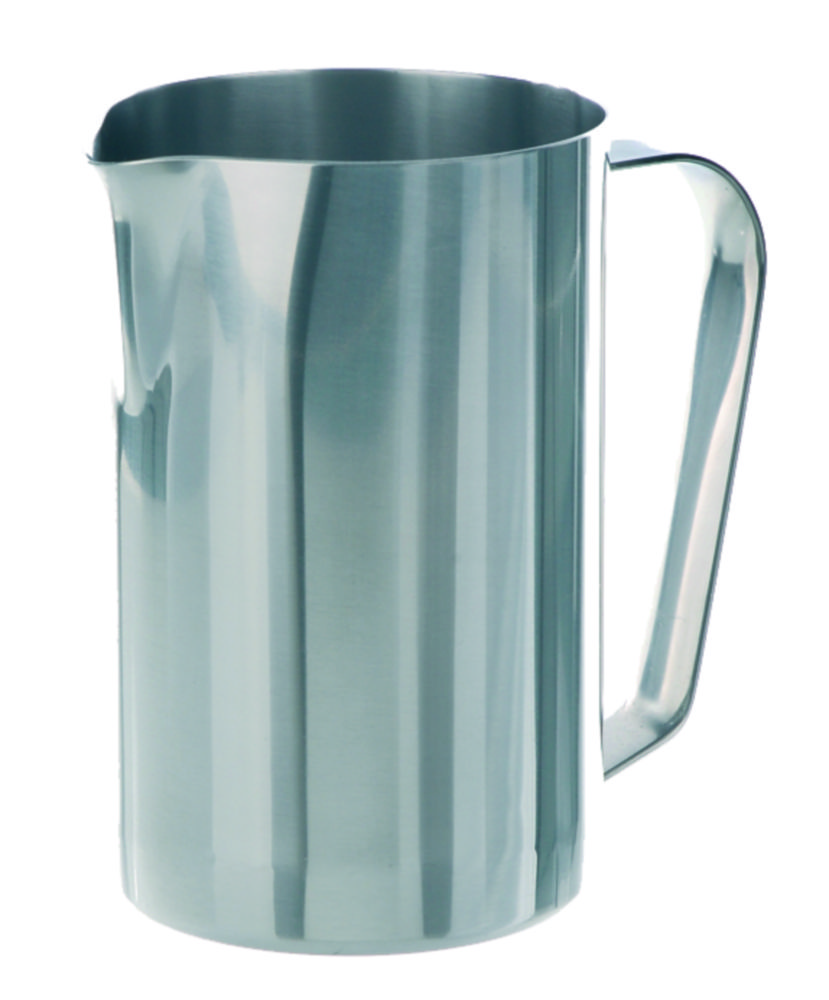 Messbecher mit Griff, Edelstahl, gerade Form