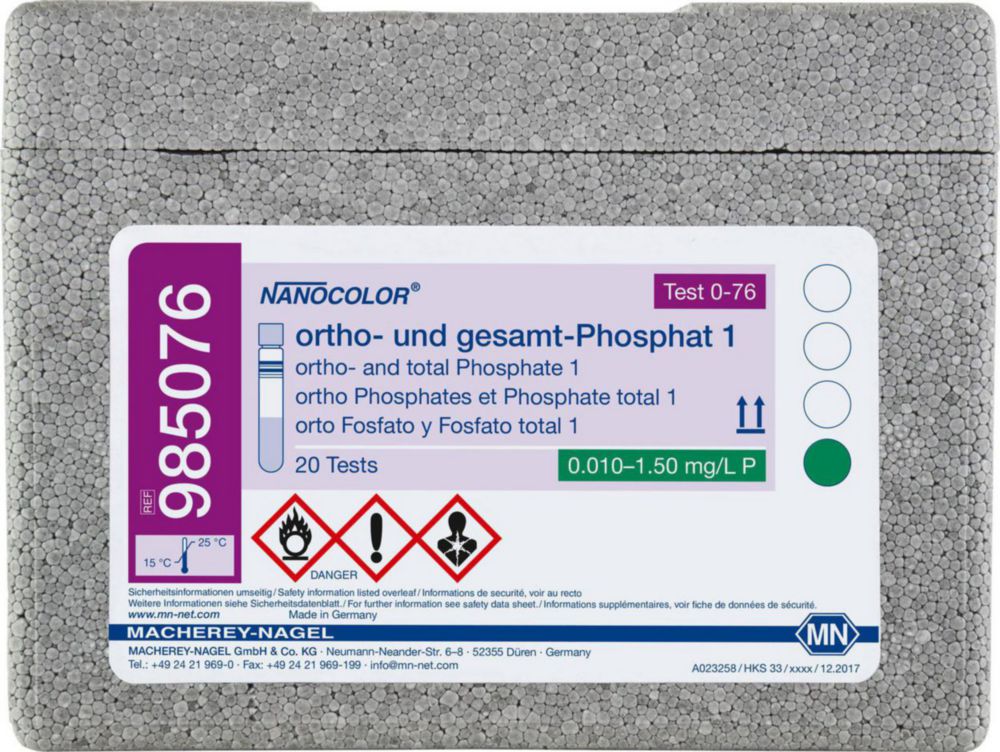 Rundküvettentests NANOCOLOR® ortho- und gesamt-Phosphat