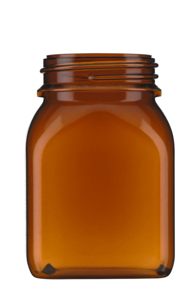 Square wide-mouth containers without closure, series 310, PVC