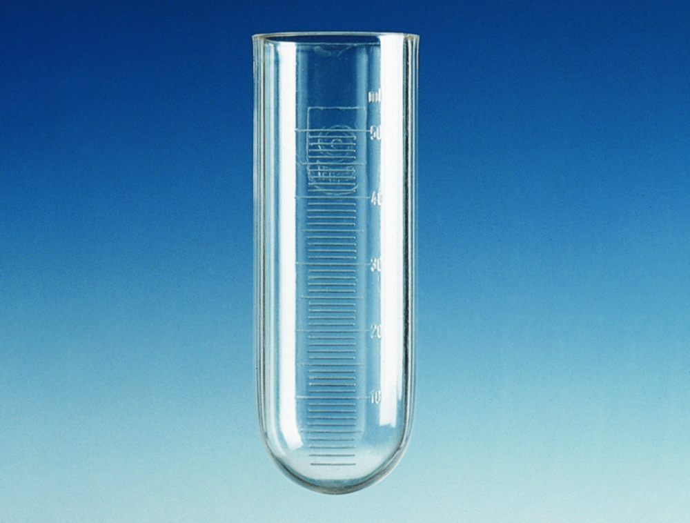 Centrifuge tubes, plastic, round bottom, PC, graduated
