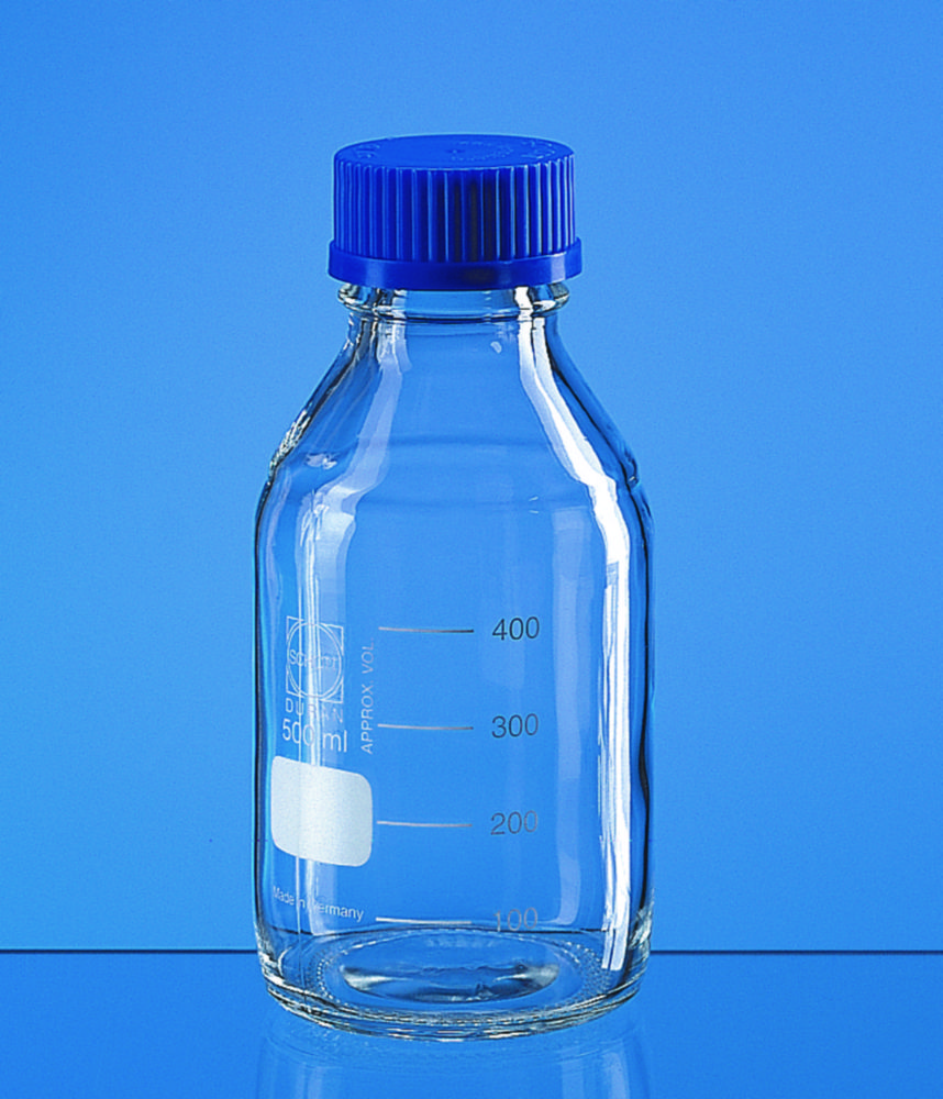 Laboratory bottles, boro 3.3, with screw cap