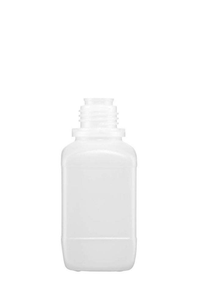 Square reagent bottles without closure, HDPE