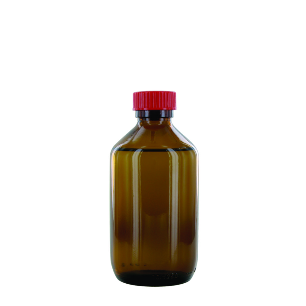 Enghalsflaschen, Glas, braun, Verschluss mit PTFE-Einlage