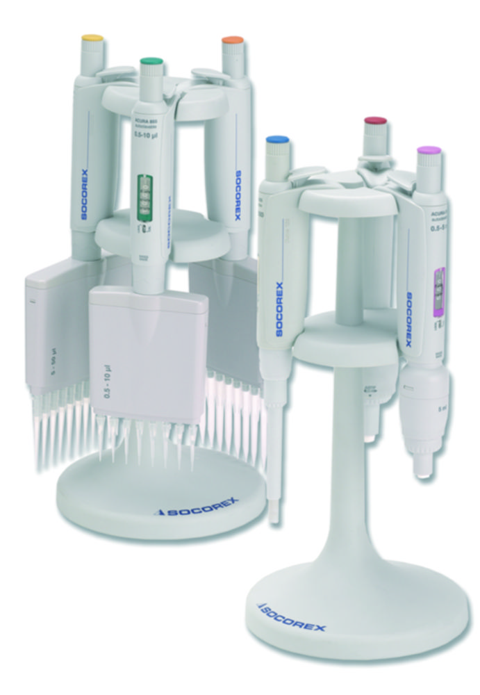 Pipette stand for Single and Multichannel microliter pipettes, for Calibra® and Acura® models