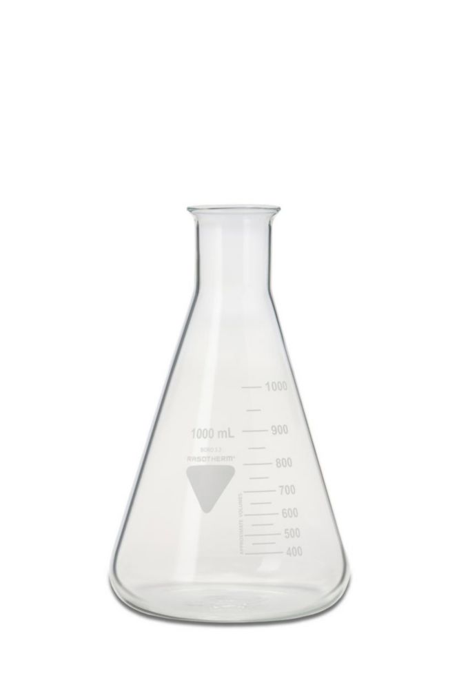 Erlenmeyer flasks, Borosilicate glass 3.3, narrow neck