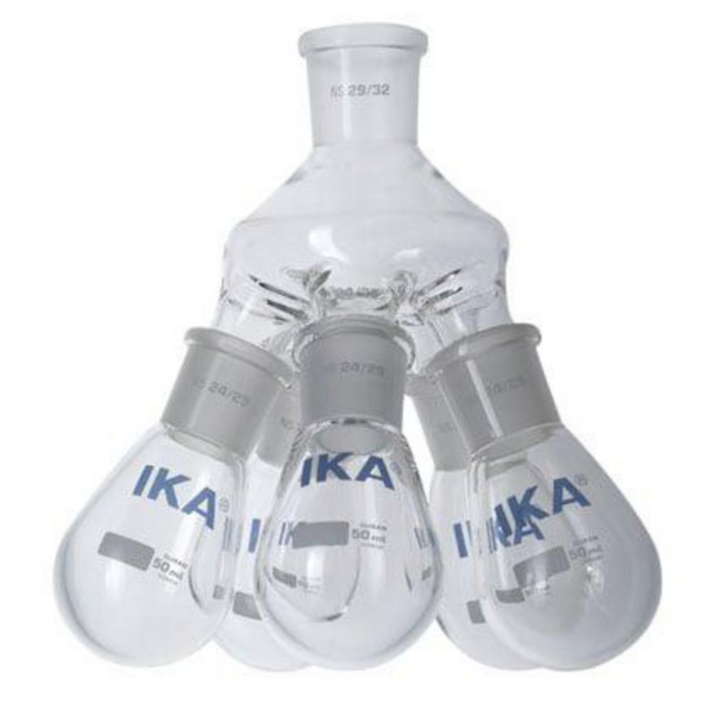 Distilling spiders with flasks, for Rotary evaporator RV 10, RV 8, RV 3