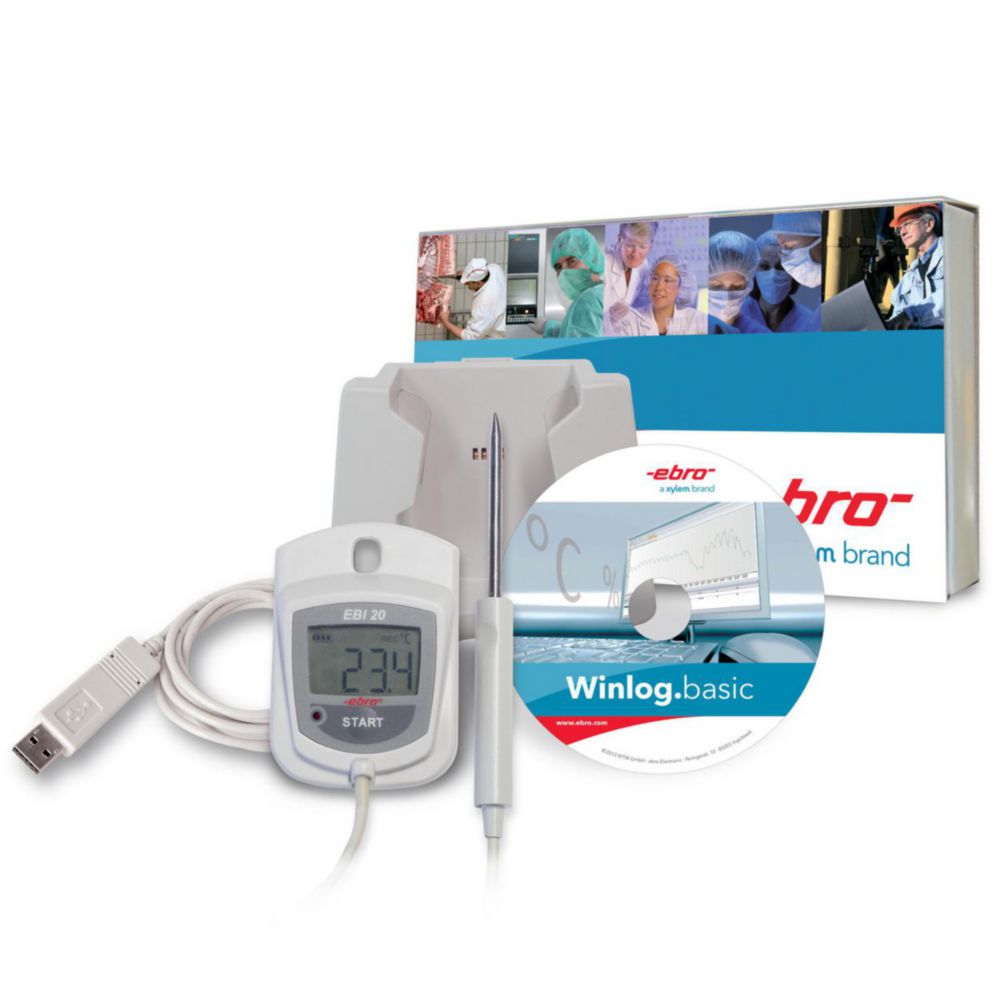 Datenlogger mit externem Temperaturfühler EBI 20-TE1-Set