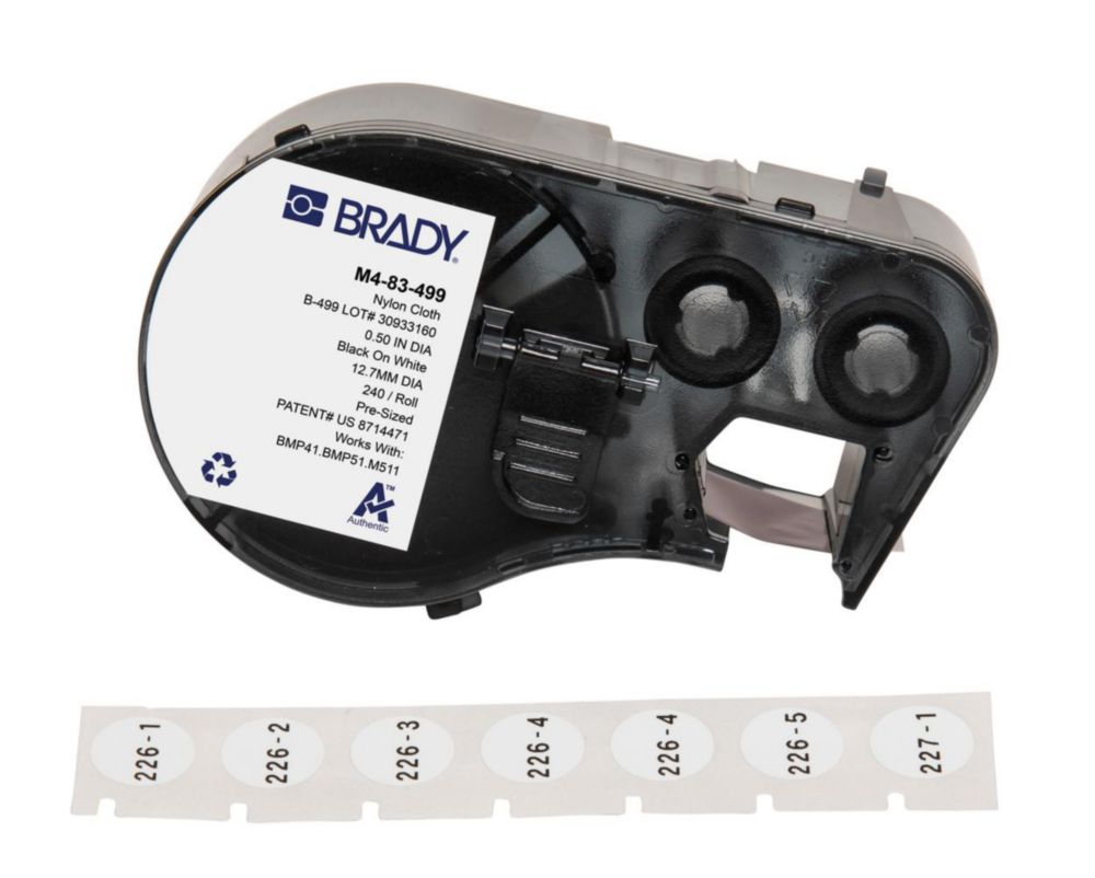 Labels for label printer M510, nylon fabric B-499, spot