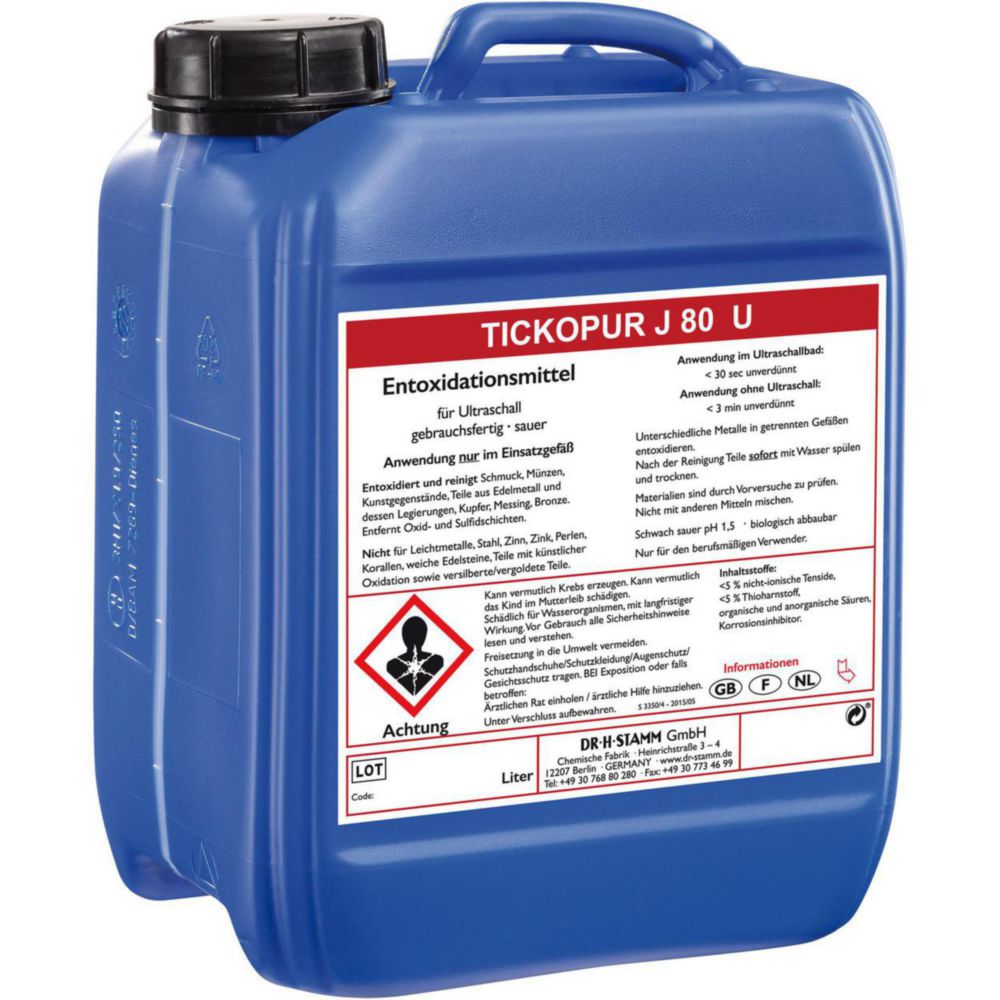 Concentrates for ultrasonic baths TICKOPUR J 80 U