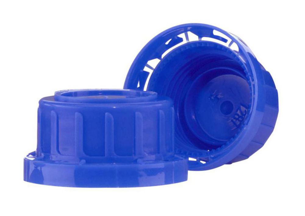 Tamper-evident caps for wide-mouth reagent bottles, PP