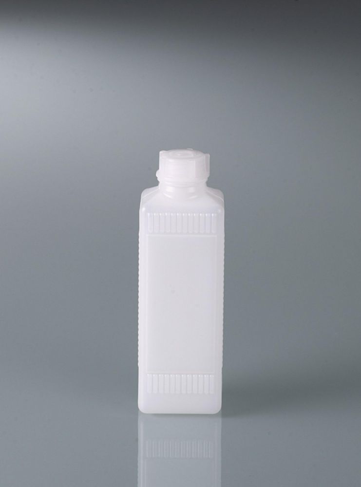 Square bottles with screw cap, HDPE