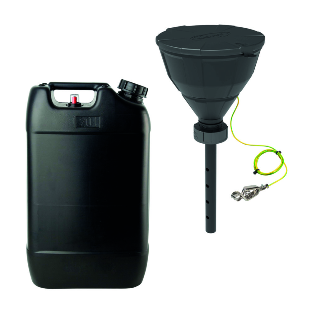 Disposal unit with safety funnel, V2.0, HDPE, electrostatic conductive