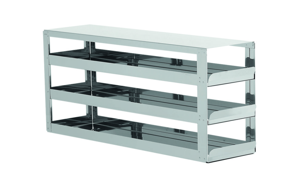 Racks with drawers for upright freezers, stainless steel, for boxes with 75 mm height