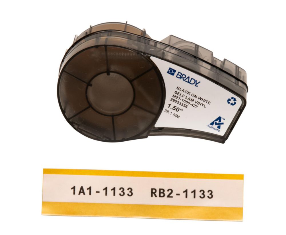 Selbstlaminierendes Etikettenband mit transparentem Ende für Etikettendrucker M210/M210-LAB, Vinyl