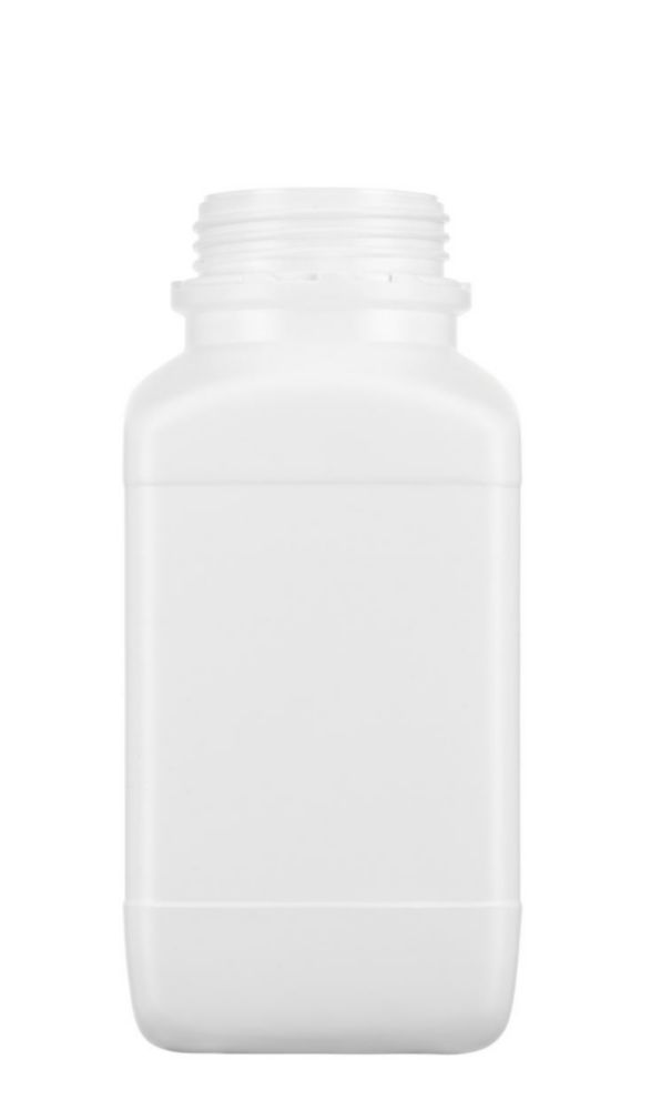 Square reagent bottles without closure, HDPE