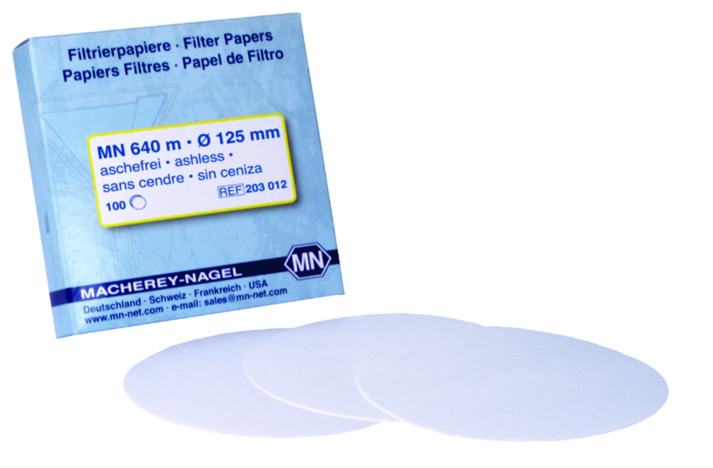 Quantitative filter paper, type MN 640 m, circles