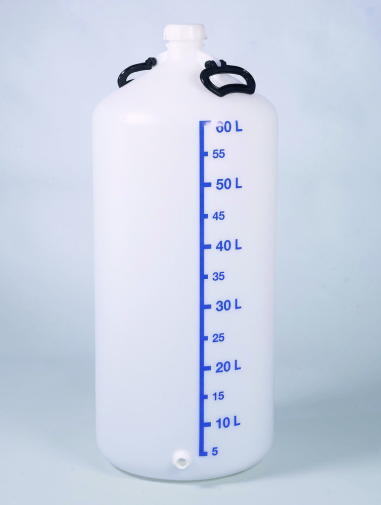 Storage bottles with threaded connector, HDPE