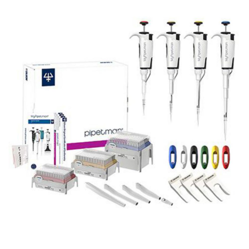 Einkanal-Mikroliterpipetten, Pipetman® Select, variabel, Starter Kit