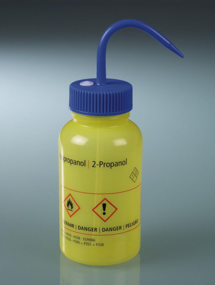 Safety wash bottles, with GHS imprint, LDPE