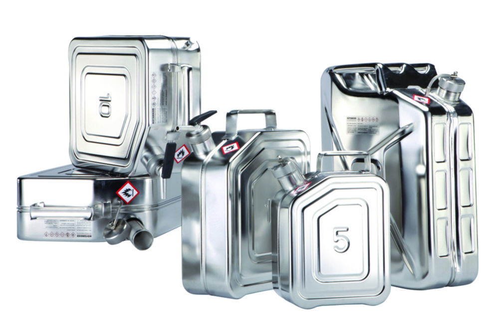 Safety canisters for solvents, with self-closing, metering device 1 ½"