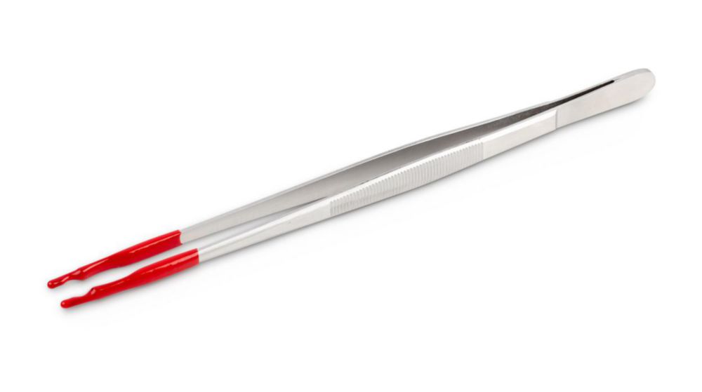 Forceps with silicone-coated tips, stainless steel