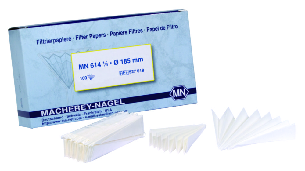 Filtrierpapiere Typ MN 614 1/4, qualitativ, Faltenfilter