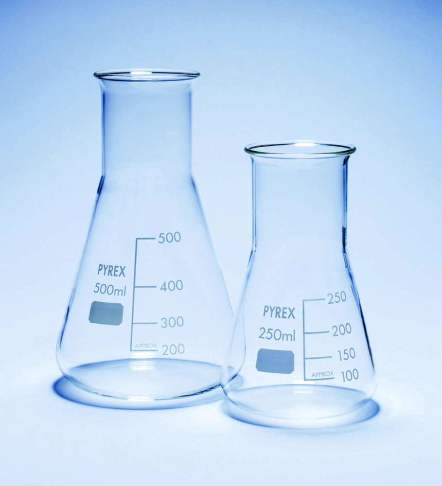 Flasks, wide neck, Pyrex®