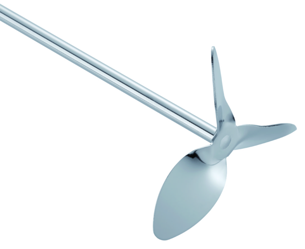 Propeller stirring rotors, 3-blade, stainless steel 1.4305