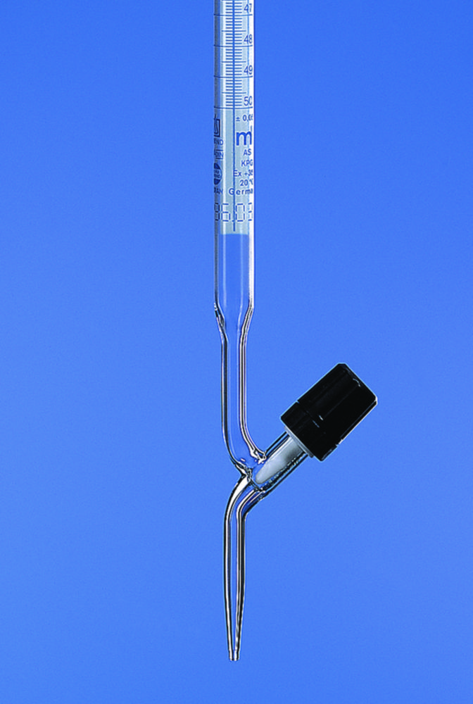 Burettes, with straight valve cock, borosilicate glass 3.3, Class AS