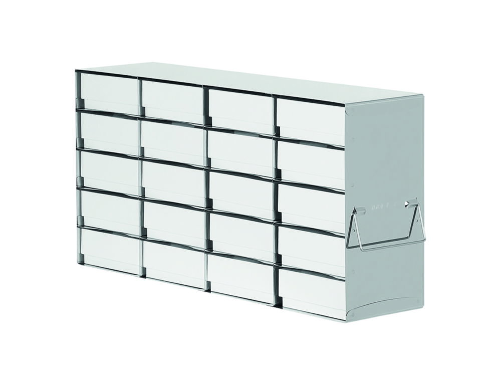Racks for upright freezers, stainless steel, for boxes with 50 mm height