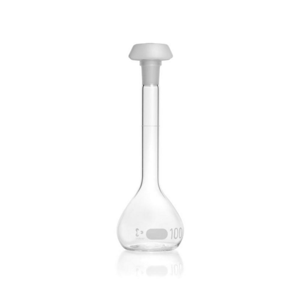 Volumetric flask DURAN®, class B, white graduated