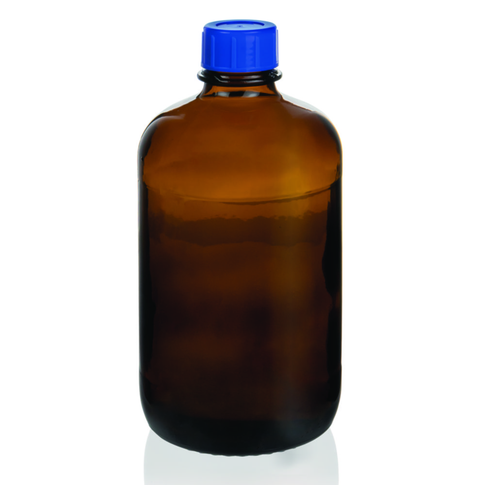 Gewindeflaschen, Natron-Kalk-Glas, braun