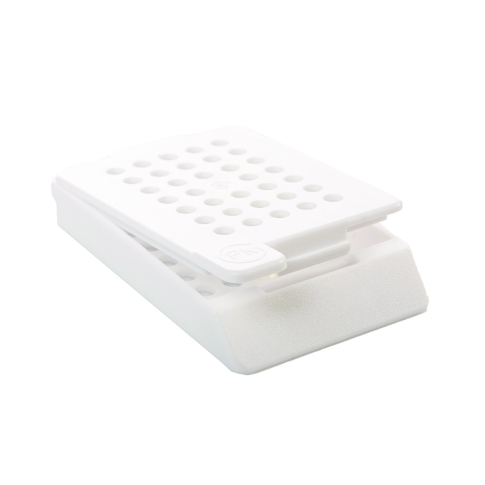 Embedding cassettes PrintMate, pore style round, with loose lid