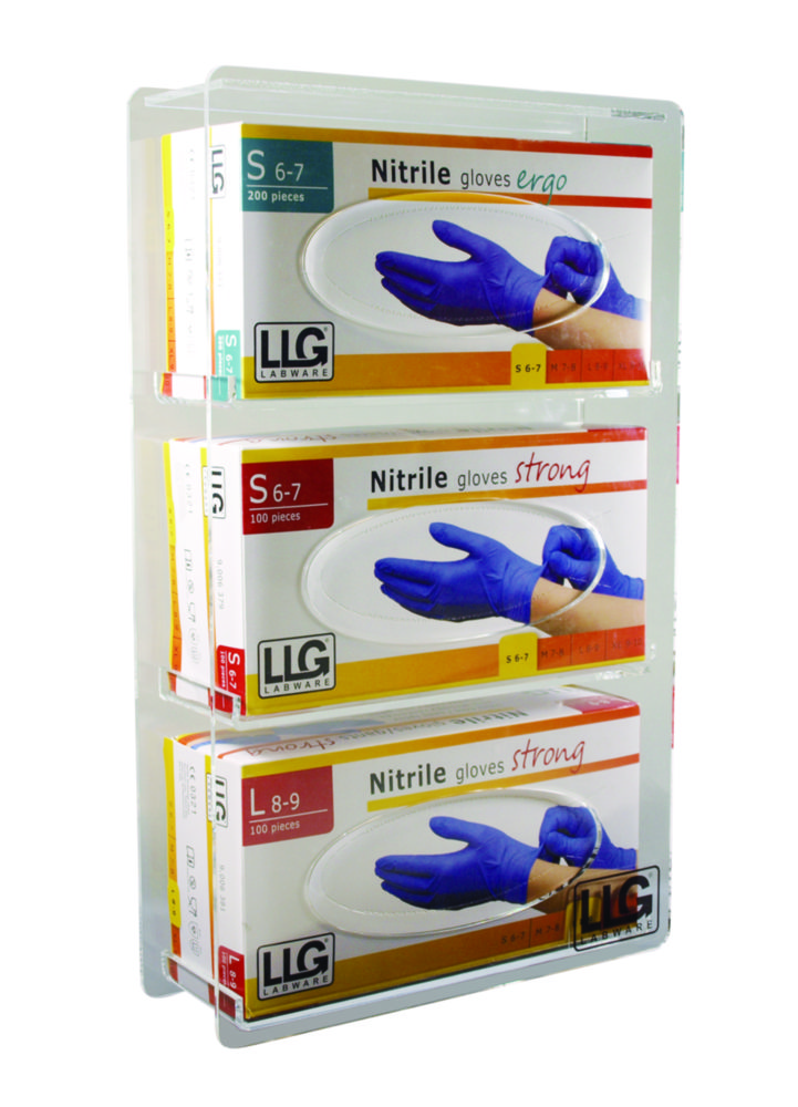 LLG-Glove dispenser for 1 or 3 boxes, acrylic glass