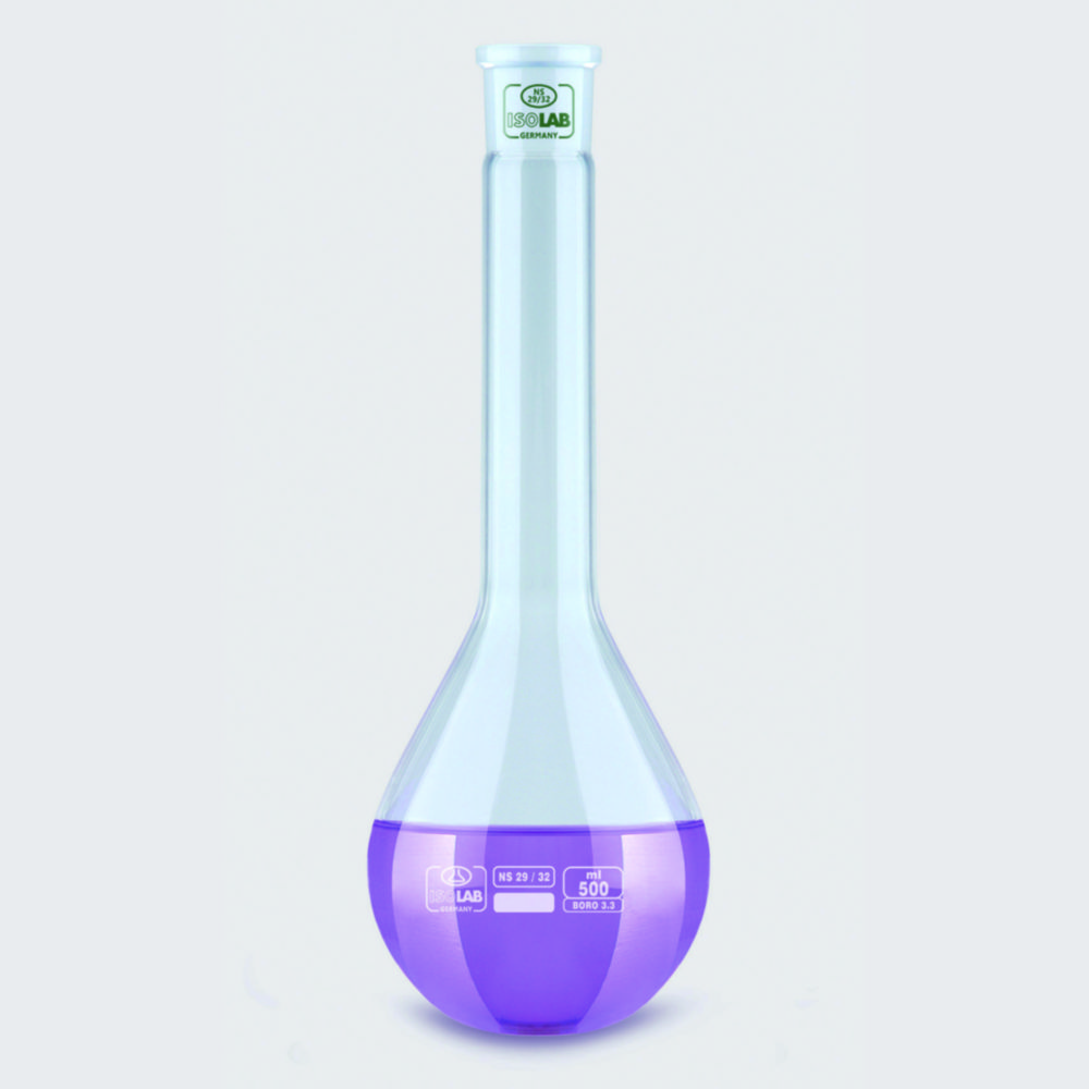 Kjeldahl flasks with ground neck, borosilicate glass 3.3