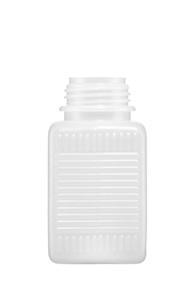 Wide-mouth square bottles without closure series 310, HDPE