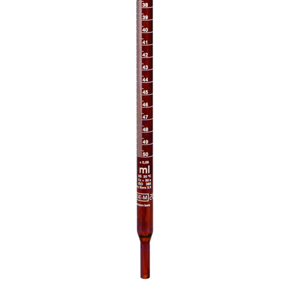 Spare burette tubes for the compact burette, boro 3.3, brown