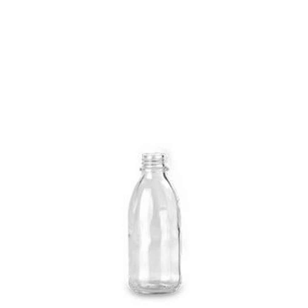 Narrow-mouth bottles, soda-lime glass, clear