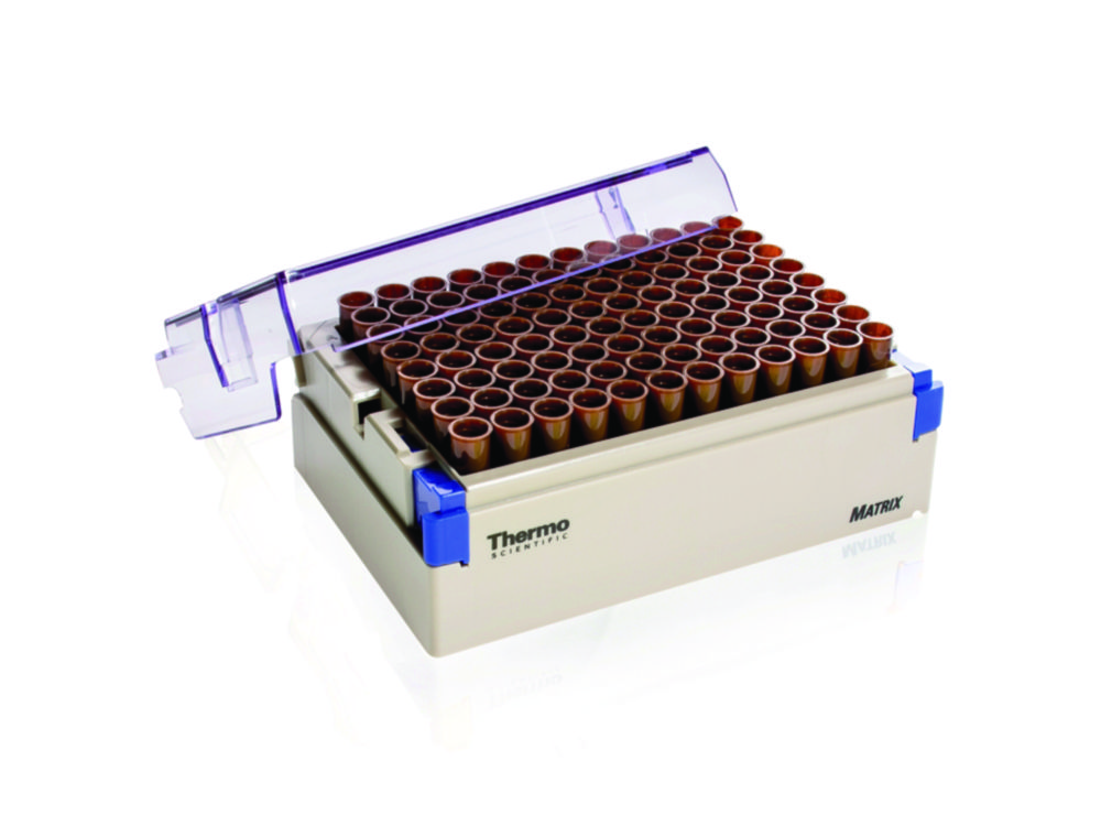 Storage tubes Matrix™ with 2D barcode, sterile, without screw cap, barcoded rack