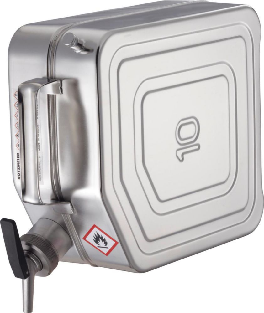 Safety canisters for solvents, with self-closing tap 1 ½"