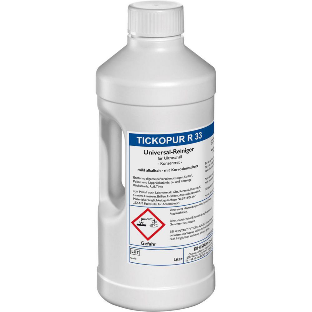 Concentrates for ultrasonic baths TICKOPUR R 33